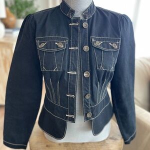 Faded Glory 80's Vintage Black Jean Jacket